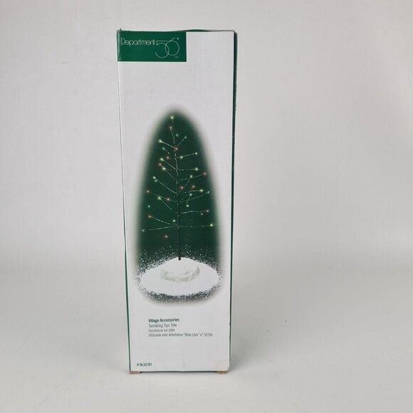 DEPARTMENT 56 Christmas Village Accessory TWINKLING TIPS TREE 52781 Vintage - Picture 1 of 6